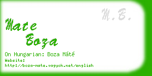 mate boza business card